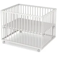Laufgitter 75x100 cm - weiß - Laufstall für Babys - Premium Kollektion