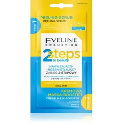 Eveline Cosmetics 2 Steps To Beauty Intensive Feuchtigkeit spendende und aufhellende Creme für das Gesicht 2x4 ml