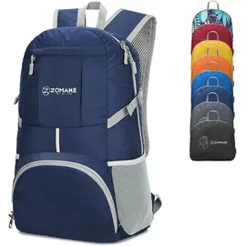 ZOMAKE 35L Faltbarer Rucksack Marineblau