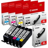 Canon PGI-570XL schwarz + CLI-571XL CMYK