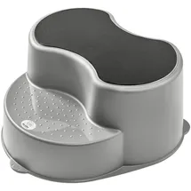 Rotho Babydesign TOP Kinderschemel - recycelt - Tritthocker - Trittschemel - Kinderschemel - Trittleiter - Kindertreppe - Antirutschfläche - grau
