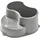 Rotho Babydesign TOP Kinderschemel - recycelt - Tritthocker - Trittschemel - Kinderschemel - Trittleiter - Kindertreppe - Antirutschfläche - grau