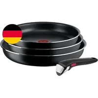 Tefal Ingenio Easy on 4-Teiliges Pfannenset Abnehmbarer Griff, 22/ 24/26 Cm, Sta