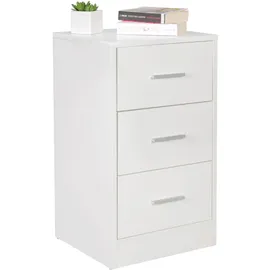 FineBuy Nachtschrank SuVa7067_1 37,5 x 35 x 68 cm Weiß