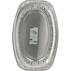 Papstar Starpak 3 Servierplatten, Alu oval 54,7 cm x 35,8 cm