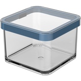 Rotho Loft Vorratsdose 0.5l mit Deckel, lebensmittelechter Kunststoff (SAN) BPA-frei, transparent/blau, 0.5l (10.0 x 10.0 x 7.2 cm)