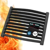 KOTARBAU Kaminrost 22 x 18 cm Kaminofen Tafelrost Ascherost Rost Ofengitter Kamin Ersatzteile Zubehör Gussrost Ofenrost Grillkamin Eckig Eckrost