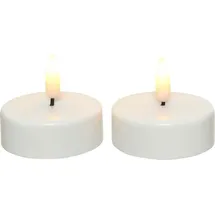 Kaemingk Lumineo LED-Teelicht Weiss 5,5 cm, Set2