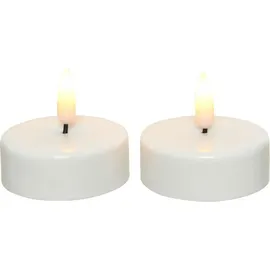 Kaemingk Lumineo LED-Teelicht Weiss 5,5 cm, Set2