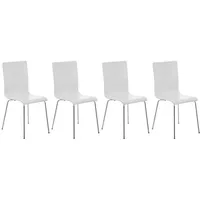 TPFLiving Besucherstuhl, Weiß, Holz, 43x87x47 cm, Arbeitszimmer, Besucherstühle
