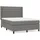 vidaXL Boxspringbett 140 x 200 cm Dunkelgrau