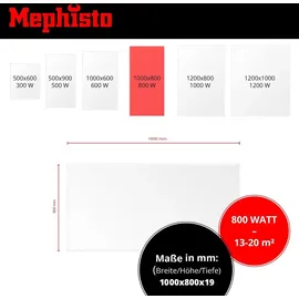 Mephisto Infrarotheizung inkl. Fernbedienung und Thermostat WIFI APP Steuerung 800W, inkl. Deckenmontage-Set