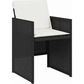 vidaXL Garten Essgruppe 5 pcs Schwarz Poly-Rattan