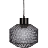 Pauleen 48125 Gleaming Smoke Pendelleuchte max25W E27 Pendellampe Kristall-Look Glas/Rauchglas/Schwarz 230V