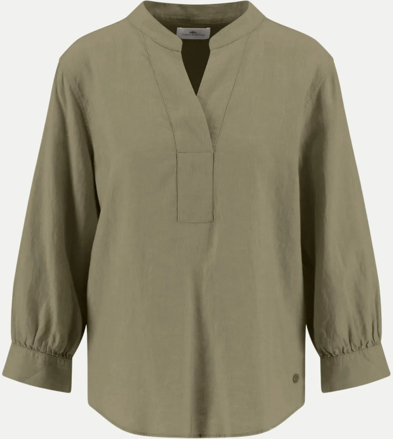 Bluse aus Leinen-Viskose-Mix Grün 46