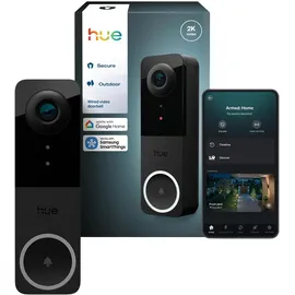 Philips Hue Secure Kabelgebundene Türklingelkamera Schwarz