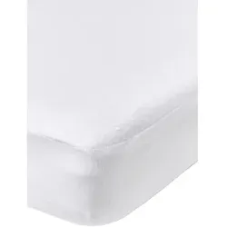 Meyco Molton Spannbettlaken wasserdicht 70 x 140/150 cm weiß, 70x140 cm