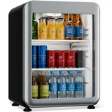Klarstein Audrey Evo Getränkekühlschrank 65 L – Getränkekühler Mit Glastür, Led-beleuchtung, Einstellbare Temperatur 0–10 °c, 2 Regalböden, Leiser Betrieb