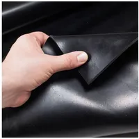 ANRO Gummimatte Schutzmatte Meterware Bodenmatte SBR Bodenbelag Glatt Schwarz 3mm stark 100 cm Breite 130 cm Länge