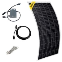 Robinsun Light Solarpanel-Set, selbstinstallierend, 310 Wp (1 Panel, ultraleicht) + Mikro-Wechselrichter 300 W mit WLAN und Verbindungskabel