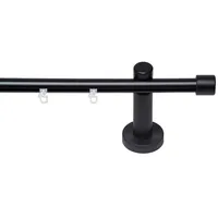 GARESA Vorhangstange, Schwarz, Metall, 140 cm, Wohntextilien, Gardinen & Vorhänge, Gardinen-Stangen