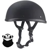 Mofa-Helm, DOT/ECE-geprüfter Vintage-Helm Im Deutschen Stil Für Männer Und Frauen, Retro Halbschalenhelm, für Cruiser Chopper Biker Moped, Bike Pilot Chopper Helm, S~XXL