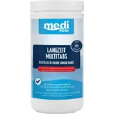 mediPOOL Langzeit-Multi Tabs 200 g, Multifunktionstabletten, Chlortabletten, Dauerchlorung, Flockmittel, Poolreinigung Inhalt:1 kg