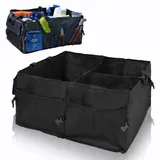 eyepower Faltbox Kofferraumtasche Auto Organizer 56x40x24 cm, Tasche Faltbar schwarz schwarz
