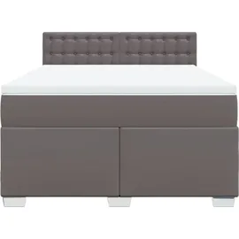 vidaXL Boxspringbett 140 x 200 cm Grau