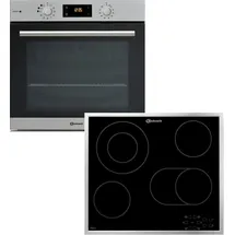 Bauknecht Backofen-Set »BAKO 700 STEAM«, mit 2-fach-Teleskopauszug, Dampffunktion, PowerHeißluft, Pizzafunktion, 2-fach-Teleskopauszug, grau