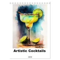 Calvendo Artistic cocktails (Desk Calendar 2026 DIN A5 portrait),