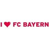 wall-art Wandtattoo »I LOVE FC BAYERN«, (1 St.), selbstklebend, entfernbar, bunt