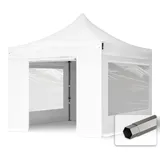 TOOLPORT Faltpavillon 3 x 3 m inkl. Seitenteile weiß 582582