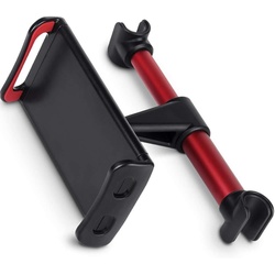 CLM-Tech Tablet Halterung Auto Kopfstütze Handy-Halterung, (bis 11,00 Zoll, 2-tlg) rot
