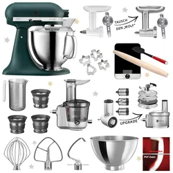 KitchenAid Küchenmaschine Artisan 5KSM185 Mega-Winter-Set Palmenstrand