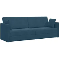 vidaXL Boden-Sofa-Bett 200cm Blau Samt