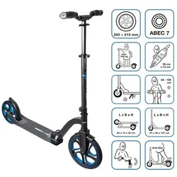 muuwmi Aluminium Scooter Pro 250/215 mm blau EINHEITSGRÖSSE