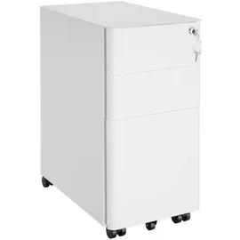 Tectake Aktenrollschrank 30 x 50 x 59,5 cm Weiß