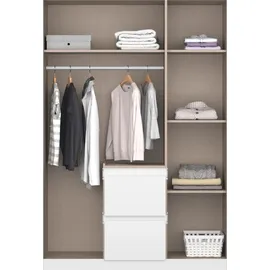 Rauch Kleiderschrank Schrank Garderobe Wäscheschrank Ankleide Nidda, Drehtürenschrank mit Spiegel und griffloser Front