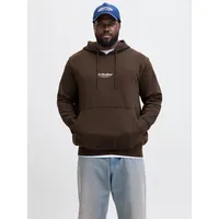 Jack & Jones PlusSize Hoodie bedruckt Braun 3XL
