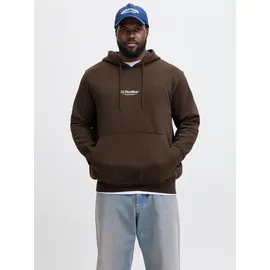 Jack & Jones PlusSize Hoodie bedruckt Braun 3XL
