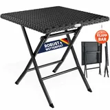 CASARIA Klapptisch 65 x 65 x 73 cm Schwarz
