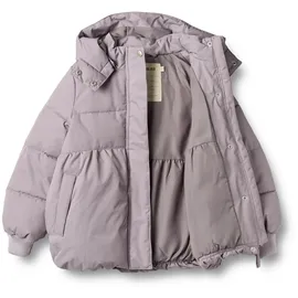 Wheat Winterjacke "WHEAT Puffer Jacket Karla", Mädchen, Gr. 110, schwarz lavender, 100% Polyester, unifarben, normal, ohne Ausschnitt, Jacken Winterjacke, atmungsaktiv