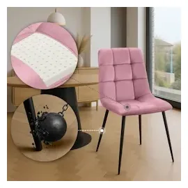 CLP Esszimmerstuhl Antibes Samt rosa