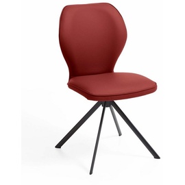 Niehoff Sitzmöbel Colorado Trend-Line Design-Stuhl Eisengestell - Leder Napoli rubin