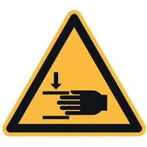 Neutralware Hinweisschild Handverletzungen ISO 7010 Dreieck 200 x 200 x 200 mm Gelb/Schwarz