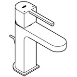 Grohe Plus Einhand-Waschtischbatterie mit Zugstangen-Ablaufgarnitur 1 1/4′′, chrom