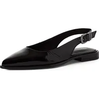 TAMARIS Damen Sling Pump flach Leder, schwarz, 39 EU