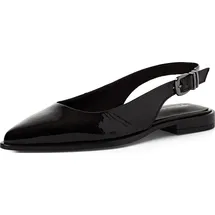 TAMARIS Damen Sling Pump flach Leder, schwarz, 39 EU