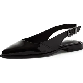 TAMARIS Damen Sling Pump flach Leder, schwarz, 39 EU